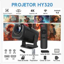 Projetor 4K Mini Hy320 Android Wi-Fi para Diversão em Casa e Entretenimento