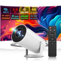 Projetor 4K Wi-Fi e Bluetooth Bivolt 110v220v Design Moderno