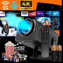 Projetor Android 11 HY320 com Netflix, Bluetooth, HDMI e Espelhamento Sem Fio