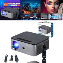 Projetor Android 5G 4K com Espelhamento Sem Fio WiFi Bluetooth 5.0 HDMI USB Distância de Projeção De 1,6 até 6,3 M