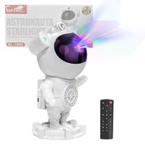 Projetor Astronauta Caixa de Som Bluetooth Galáxia Estrelas Nebulosa com Controle Eletromex EL-1951 Projetor Astronauta Caixa de Som Bluetooth Galáxia Estrelas Nebulosa com Controle Eletromex EL-1951