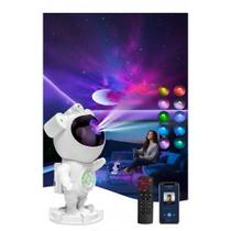 Projetor Astronauta Estrelas Galáxia LED Cúpula Preta 24cm