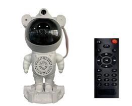 Projetor Astronauta Galaxia Estrelas Com Controle Bluetooth