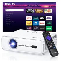 Projetor Aurzen Roku TV 1080P FHD WiFi Bluetooth