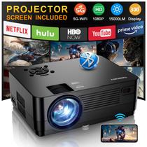 Projetor CEBORY com WiFi 5G, Bluetooth e 1080P Full HD - 15000 Lumens