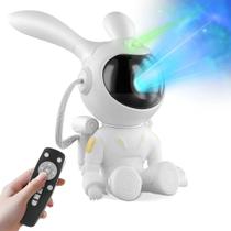 Projetor Coelho Luz Noturna Estrelada Controle Remoto Branco Projetor Coelho Luz Noturna Estrelada Controle Remoto Branco