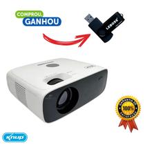 Projetor Datashow Android Full HD 10200 Lumens Wi-Fi Bluetooth HDMI Knup PJ006 + Pen Drive 16gb