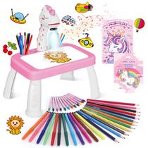 Projetor de desenho Hoarosall Unicorn para crianças com suprimentos