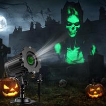 Projetor de Halloween 3D Nagudenfo - Caveira e Fantasma Verde Dinâmicos Projetor de Halloween 3D Nagudenfo - Caveira e Fantasma Verde Dinâmicos