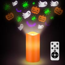 Projetor de Halloween Candle Ghost Projetor Light Baquler