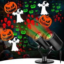 Projetor de Halloween Luzes Nielfoi atualizado com cabeça dupla Projetor de Halloween Luzes Nielfoi atualizado com cabeça dupla