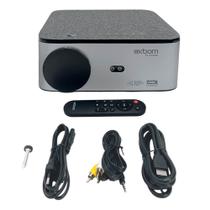 Projetor De Imagem Espelhamento Para Celular Wifi Bluetooth Hdmi Usb Projeção Até 6 Metros