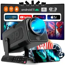 Projetor De Imagem HY320 4K Com Espelhamento WiFi Bluetooth Ideal Para Filmes Games Cinema 110 220V