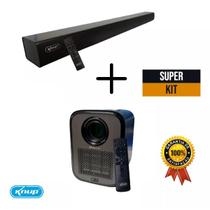 Projetor de Imagens Multimídia - Sistema Operacional Android 9.0 + Soundbar Barra Caixa de Som Home Theater Projetor de Imagens Multimídia - Sistema Operacional Android 9.0 + Soundbar Barra Caixa de Som Home Theater