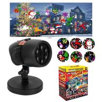 Projetor de Laser para Natal, Halloween e Festas - com 12 Cartões