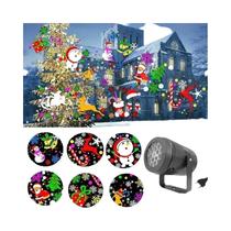 Projetor De Luz Laser De Natal Floco De Neve À Prova d'Água Luzes LED Rotativas Para Decoração Com