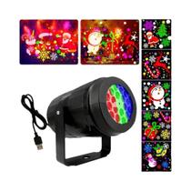 Projetor De Luz Laser De Natal Floco De Neve À Prova d'Água Luzes LED Rotativas Para Palco 16