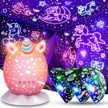 Projetor de Luz Noturna STRAWBETTER Unicorn 3 em 1 para Crianças