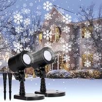Projetor de Luzes de Floco de Neve de Natal Brightown - Pacote com 2