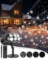 Projetor de Natal Patiphan - Luzes de Floco de Neve com Controle Remoto IP65