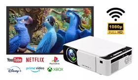 Projetor Espelhamento Celular Datashow HDMI Usb Wifi 1080p