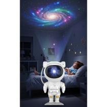 Projetor Galáxia Astronauta Cúpula Estrelas RGB Controle