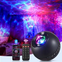 Projetor Galaxy com alto-falante Bluetooth HiFi e 15 sons de ruído branco Luz noturna com controle remoto e temporizador para quarto ou quarto de crianças