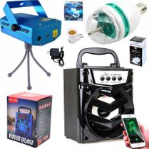 Projetor Holográfico Laser Lampada Giratória Led Caixa Som Projetor Holográfico Laser Lampada Giratória Led Caixa Som