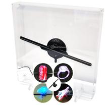 Projetor Holograma 3D Cria Ilusão Controle WiFi Capa Acrílica, Desktop Tela LED Segurança CYL5870
