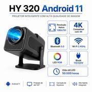 Projetor HY 320 Android 11 WiFi Bluetooth HDMI USB Cinema em Casa Projetor HY 320 Android 11 WiFi Bluetooth HDMI USB Cinema em Casa