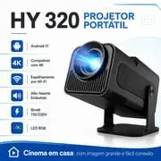 Projetor HY 320 Branco Compacto Para Sala Quarto Escritório Projetor HY 320 Branco Compacto Para Sala Quarto Escritório