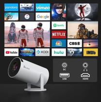 Projetor HY300 Original Portátil Smart Android 11 4K Ultra HD HDMI Wifi Bluetooth Alto Falante Embutido