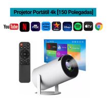 Projetor Hy300 Portátil 4k 150 polegadas android Magcubic Pro HD Wifi