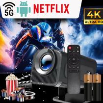 Projetor HY320 com Android 11, Tela até 150, Netflix, Bluetooth e HDMI