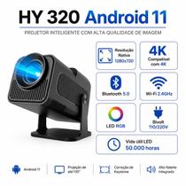 Projetor HY320 Portátil Para Filmes Séries Jogos Android 11 Wi-Fi