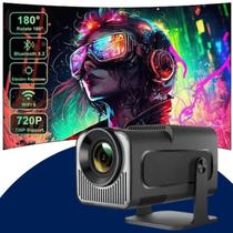 Projetor Hy320 Pro 4K Ultra Hd Android 13 Wifi6 Smart Tv Bluetooth 390 ANSI Hdmi Lançamento 2025