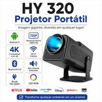 Projetor HY320 Smart Tela Grande Até 150 Polegadas Android 11