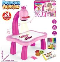 Projetor Infantil Brinquedo Mesa Mágica Desenhar Educativo Cor Rosa