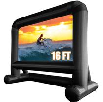 Projetor Inflável HuaKastro - Tela de Cinema de 16 Pés (12,4 polegadas)