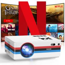 Projetor Inteligente FUDONI - 1080P, 600 ANSI Lumens, WiFi, Bluetooth e 4K