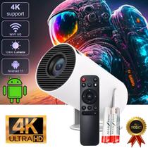 Projetor Inteligente Hy300 Pró 470 ANSI 5G Smart 4K Wifi 6 Bluetooth 5.0 Android 11