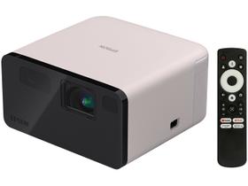Projetor Laser Smart EpiqVision EF-21R Smart Streaming Resolução 1920x1080 Alto-falante integrado Wi-Fi e Bluetooth USB HDMI Rose Quartzo