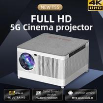 Projetor LCD Full HD 1920X1080p 4000 Lumens 5G WiFi Bluetooth Espelhamento IOS Android TV Laptop PC