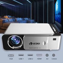 Projetor LCD T6 3500 Lumens 1280 x720P HD Bivolt Mini Multimídia Home Theater USB HDMI Media Player - VEDO Projetor LCD T6 3500 Lumens 1280 x720P HD Bivolt Mini Multimídia Home Theater USB HDMI Media Player - VEDO