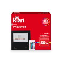 Projetor Led 50W RGB Bivolt Kian C/ CONTROLE REMOTO Projetor Led 50W RGB Bivolt Kian C/ CONTROLE REMOTO