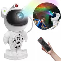 Projetor Led Astronauta Bluetooth Caixa De Som Estrela Galaxia Lua Ceu Nebulosa Musica Som Quarto Cozinha Gourmet Decoraçao Espacial