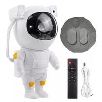 Projetor Led Astronauta Estrela Galaxia Usb Luzes Nebulosa Decoraçao Mesa Sala Quarto Casa