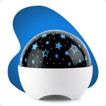 Projetor LED Giratório Estrelas E Lua Quarto Infantil Efeito Projetor LED Giratório Estrelas E Lua Quarto Infantil Efeito