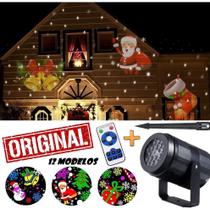 Projetor LED Holográfico Espeto Neve 5W - Flocos Coloridos