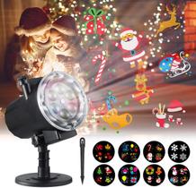 Projetor LED Natal Multi Cores 12 slides de Natal Aniversario Halloween - Clock Shop